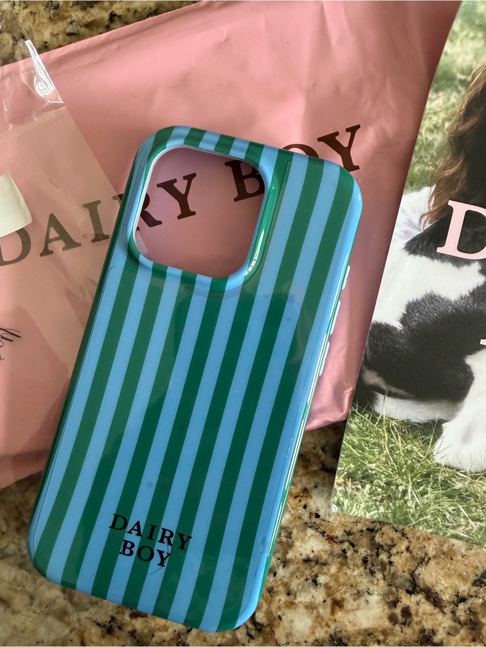 Dairy Boy Green Stripe Phone Case